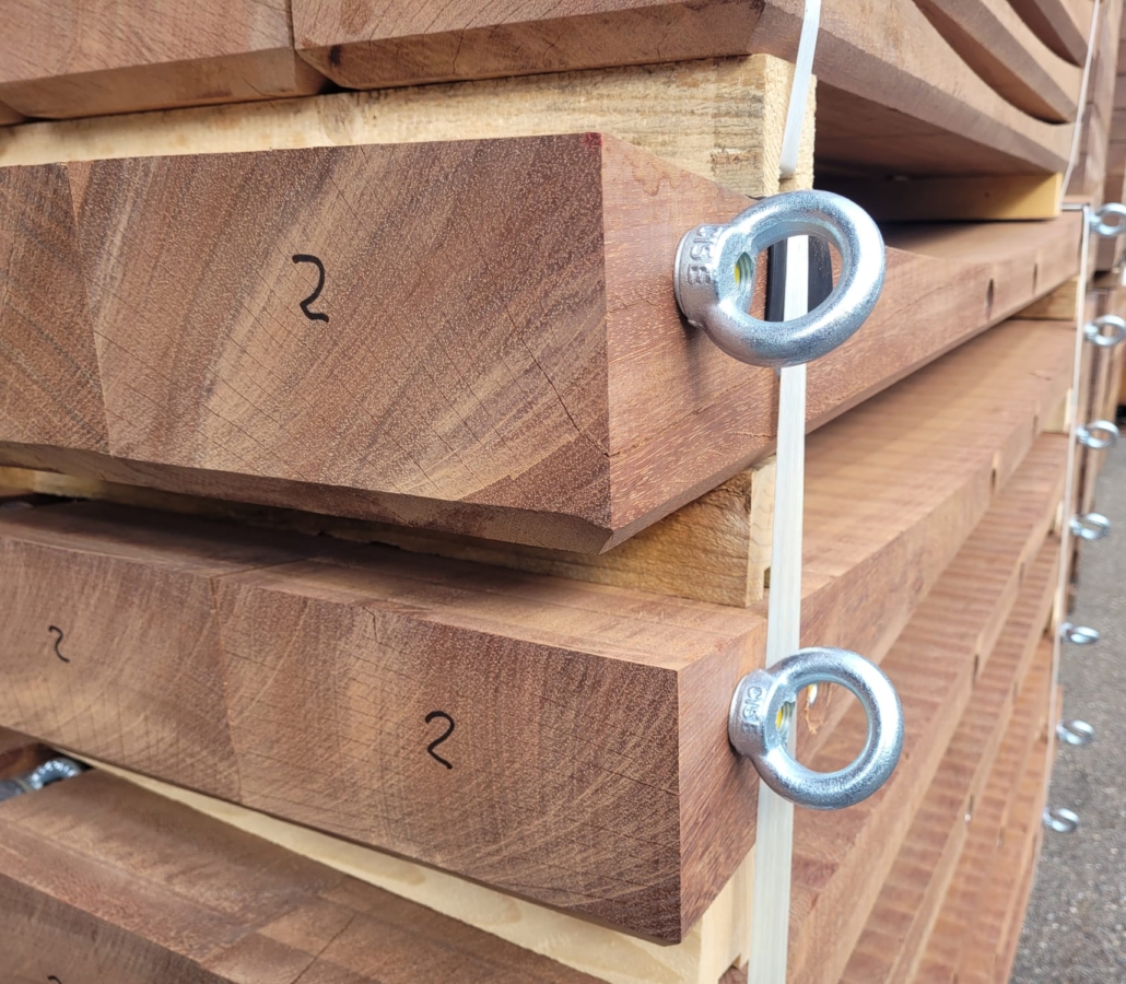 Azobe maatwerk Industrie knop